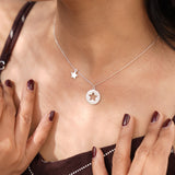 925 Silver Dual Star Necklace