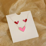 Reversible Dual Heart 925 Silver Set