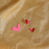 Reversible Dual Heart 925 Silver Set