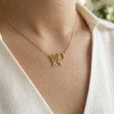 Butterfly Initial Necklace