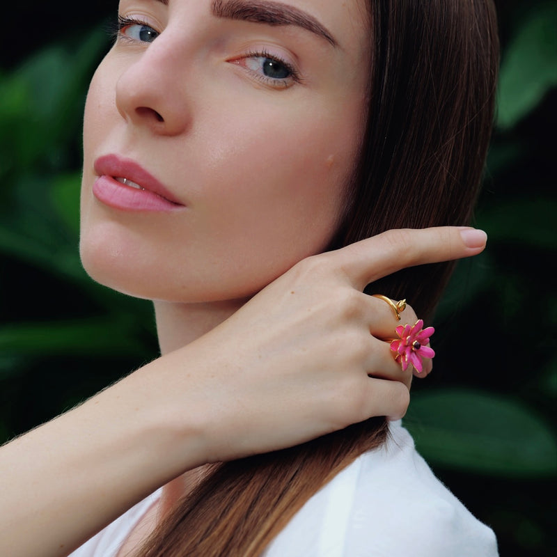 Pink Flower Ring