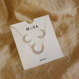 925 Silver Crescent Moon Pendant Set