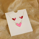 Reversible Dual Heart 925 Silver Set