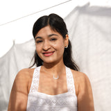 925 Silver Crescent Moon Pendant Set