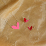 Reversible Dual Heart 925 Silver Set