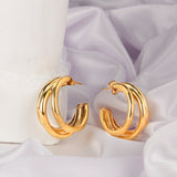 Golden Bold Hoops