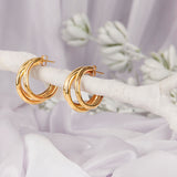 Golden Bold Hoops