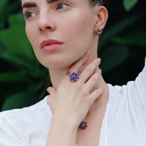 Purple Flower Ring