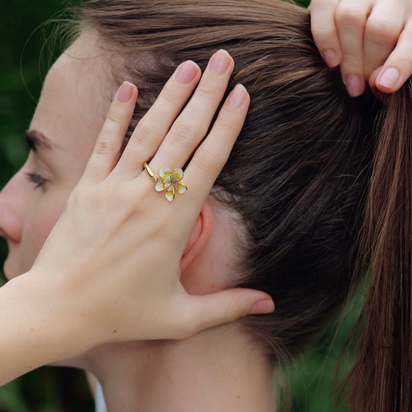 White Flower Ring