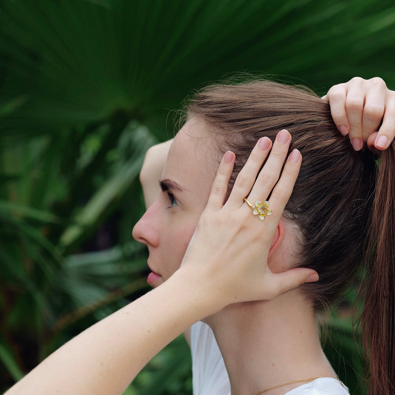 White Flower Ring