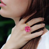 Pink Flower Ring